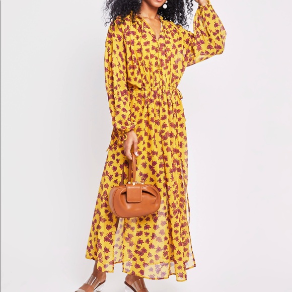 o.p.t Rhea yellow floral dress - Picture 1 of 2